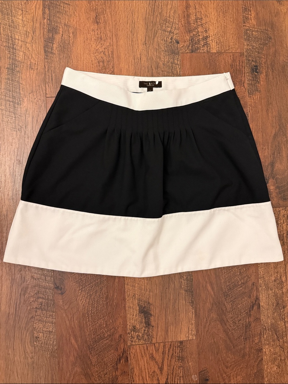 The Limited Black and White A-Line Skirt